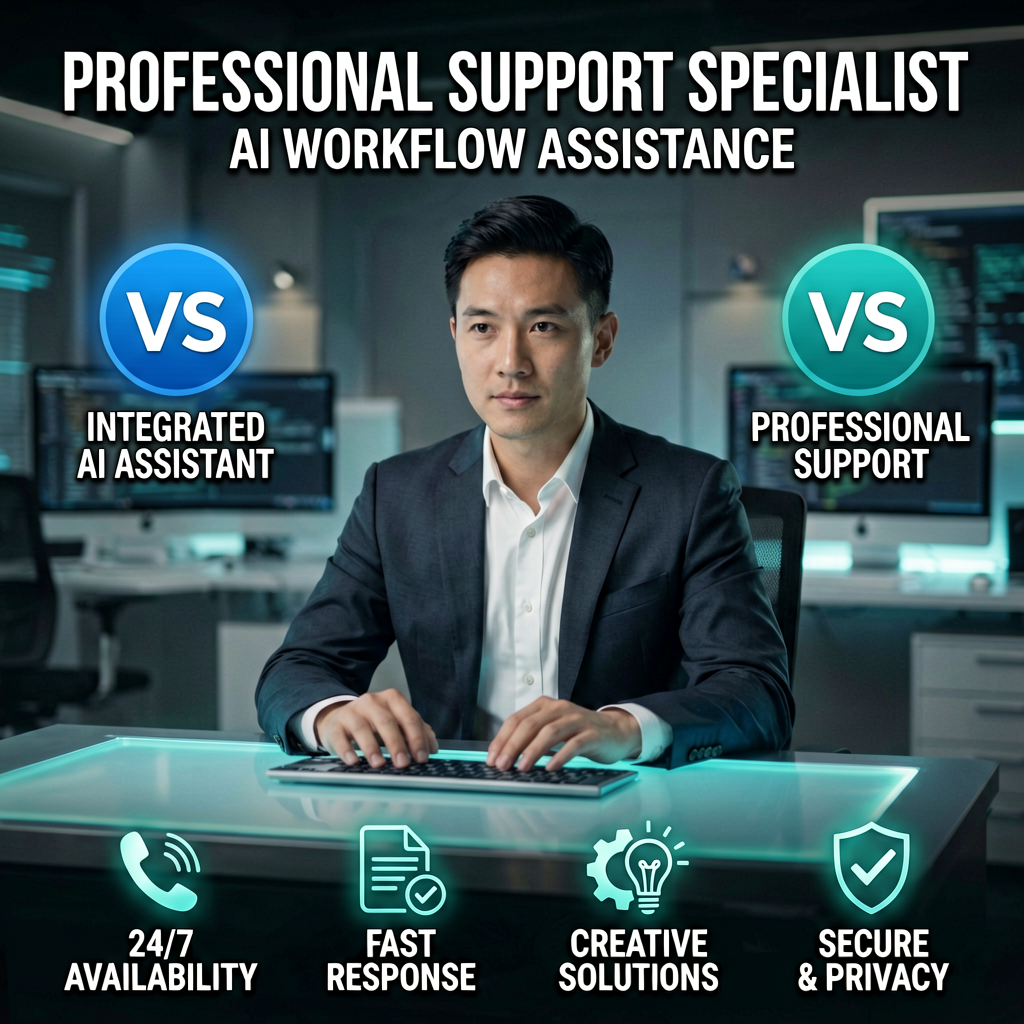 AI support operations background